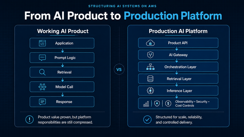 From AI Product to Production Platform architecture comparison